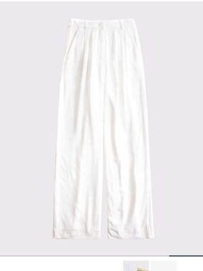 Abercrombie & Fitch Sloane Linen Blend Tailored High Rise Wide Leg Pant - NWOT